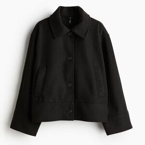 H&M | Felted Jacket | Black | M